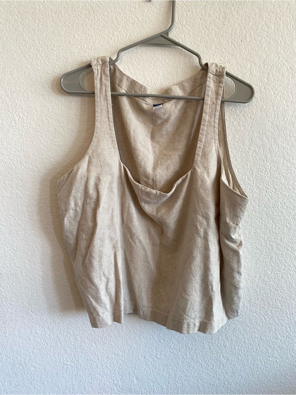 Old Navy Linen-Blend Cropped Tank Top